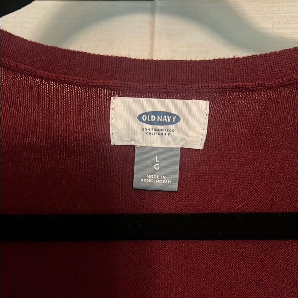 Old Navy Women's Deep Red Cardigan - Picture 2 of 2